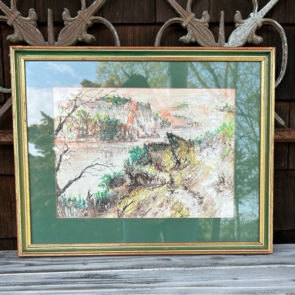 Other - Original Oil Impressionist Painting of a Fisherman’s Sky over the Lake